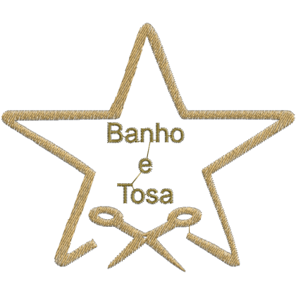 Matriz de Bordado Logo banho e tosa 